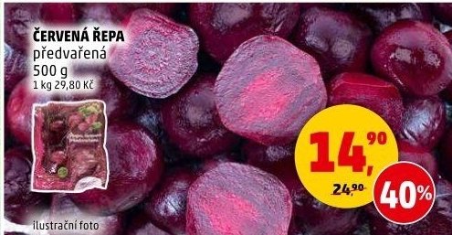Červená řepa předvařená
