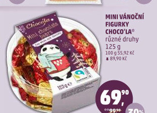 Čokoládové figurky mini vánoční Choco'