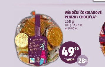 Čokoládové mince Choco'