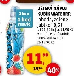 Ochucená voda Waterrr Kubík