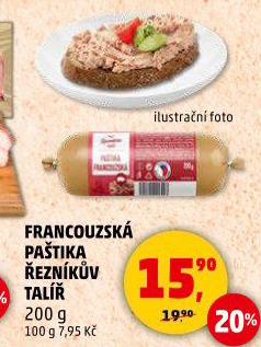 Paštika francouzská Řezníkův talíř