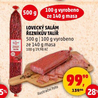Salám lovecký Řezníkův talíř