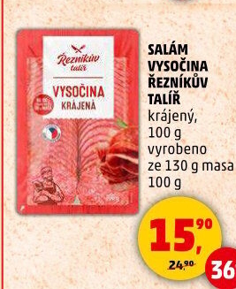 Salám Vysočina Řezníkův talíř