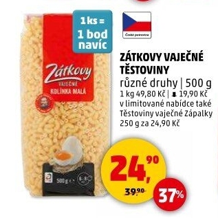 Těstoviny vaječné Zátkovy
