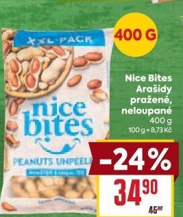 Neloupané arašídy Nice Bites