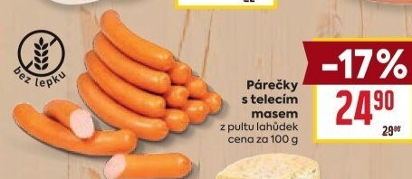 Párečky s telecím masem