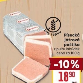 Paštika játrová písecká Maso uzeniny Písek