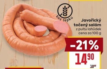 Salám javořický točený