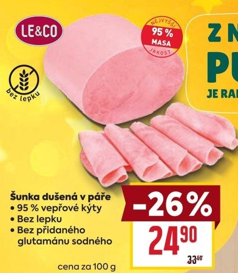 Šunka dušená nejvyšší jakosti LE&amp