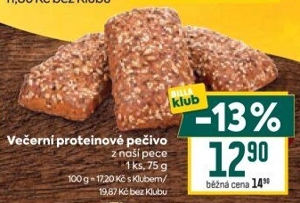 Večerní proteinové pečivo