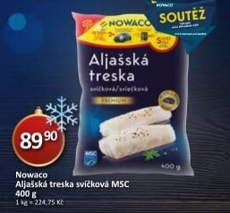 Aljašská treska filet - svíčková mražená Nowaco