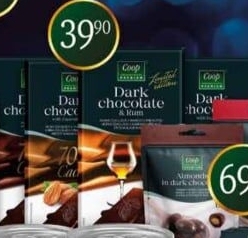 Čokoláda hořká Coop Premium