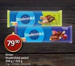 Čokoláda Studentská pečeť Orion
