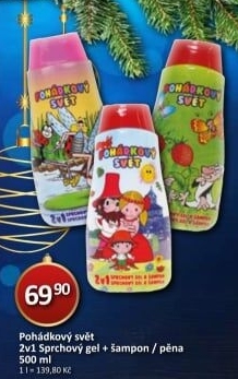 Dětský sprchový gel a pěna 2v1 Pohádkový svět