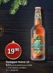 Pivo speciální Hutná 15° Radegast