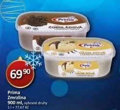 Zmrzlina ve vaničce Prima