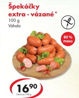 Špekáčky extra vázané Váhala