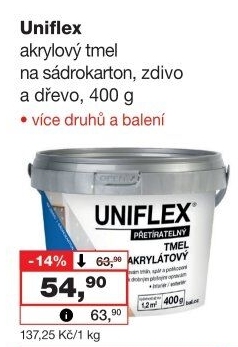 Akrylátový tmel Uniflex