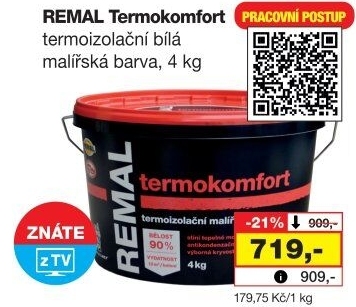 Barva malířská termoizolační Termokomfort Remal