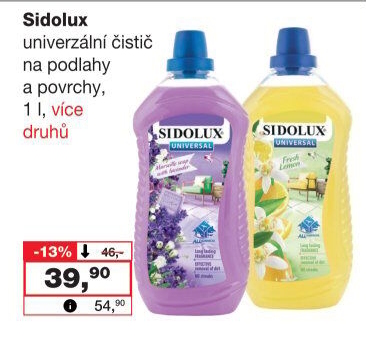 Čistič na podlahy univerzální Sidolux