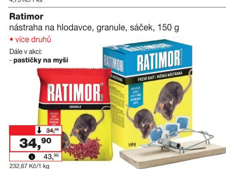 Granule proti hlodavcům Ratimor