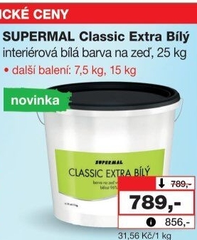 Interiérová barva Classic Extra Supermal