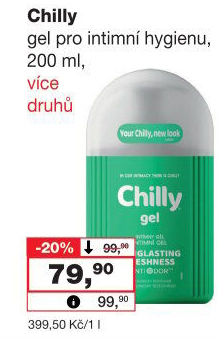 Intimní gel Intima Chilly