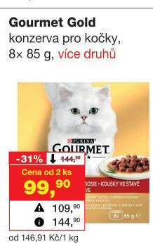 Konzerva pro kočky Gold Gourmet Purina