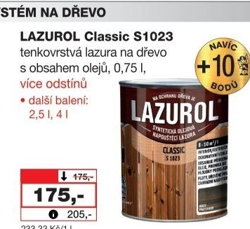 Lazura na dřevo Classic Lazurol