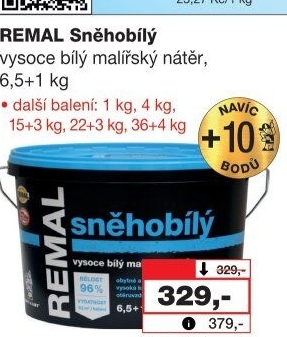 Malířský nátěr Sněhobílý Remal