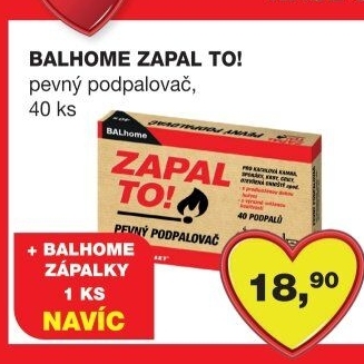 Pevný podpalovač Zapal to! Balhome
