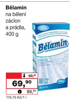 Prací prostředek na bělení záclon Bělamin