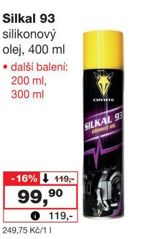 Silikonový olej Silkal Coyote