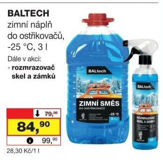Směs do ostřikovačů zimní Baltech