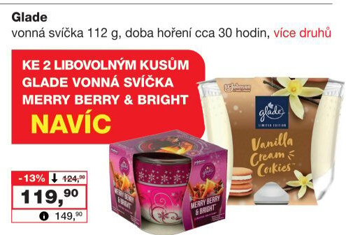 Svíčky vonné Glade by Brise