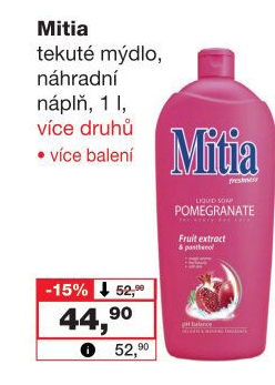 Tekuté mýdlo Mitia - náhradní náplň