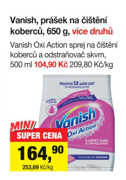Čistič na koberce ve spreji Oxi Action Vanish