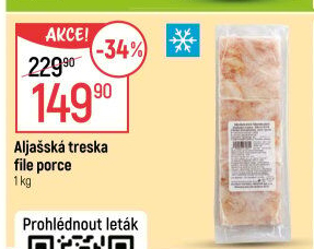 Aljašská treska filé mražená