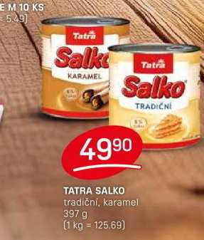 Mléko kondenzované Salko Tatra