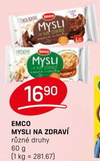 Ovesné sušenky Mysli na zdraví Emco