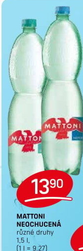 Přírodní voda Mattoni