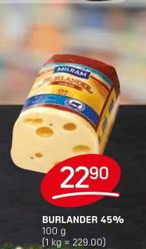 Sýr Burlander 45% Milram