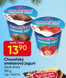 Jogurt smetanový ochucený Choceňský