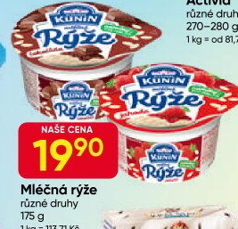 Mléčná rýže Mlékárna Kunín