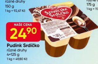 Pudinkový dezert Srdíčko Zott