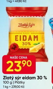 Sýr Eidam 30% Zlatý sýr Milkpol
