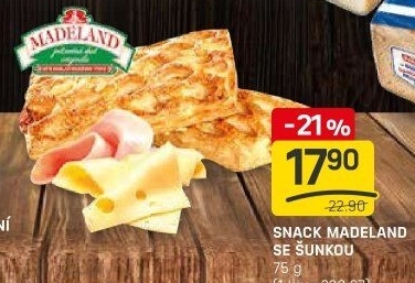 Snack Madeland se šunkou La Lorraine