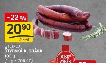 Štýrská klobása Steinex