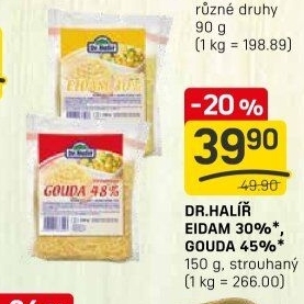 Sýr Eidam strouhaný 30% Dr.Halíř