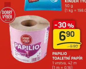 Toaletní papír 1vrstvý Papilio Dobrý Výběr